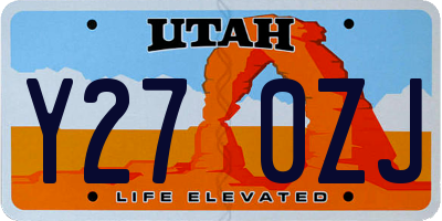 UT license plate Y270ZJ