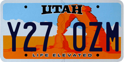 UT license plate Y270ZM