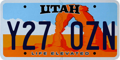 UT license plate Y270ZN