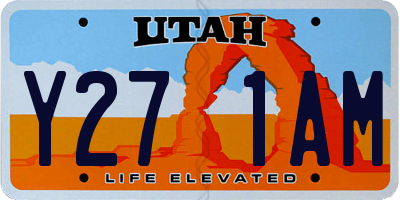 UT license plate Y271AM