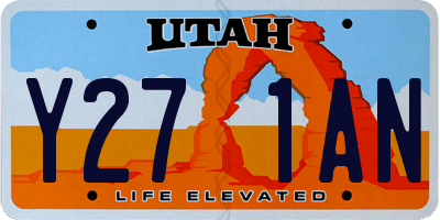 UT license plate Y271AN