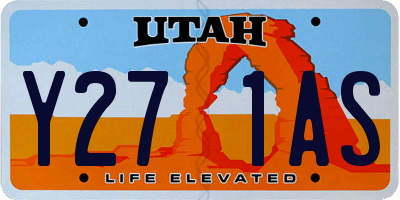 UT license plate Y271AS