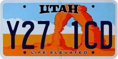 UT license plate Y271CD