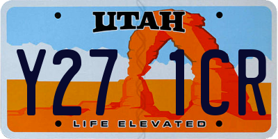 UT license plate Y271CR