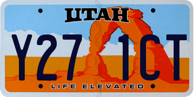 UT license plate Y271CT