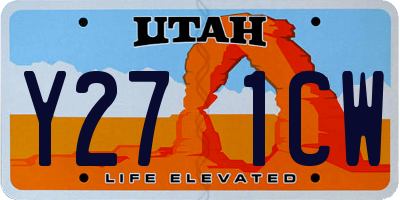 UT license plate Y271CW