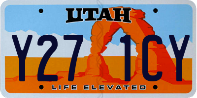 UT license plate Y271CY