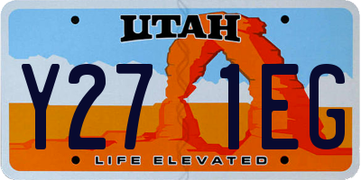UT license plate Y271EG