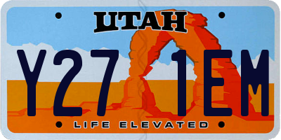 UT license plate Y271EM