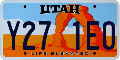 UT license plate Y271EO
