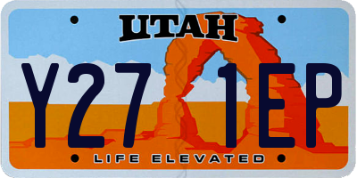 UT license plate Y271EP