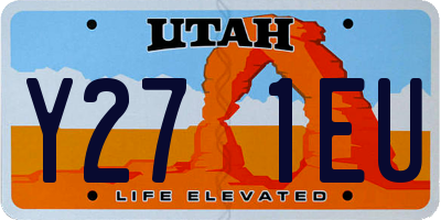 UT license plate Y271EU