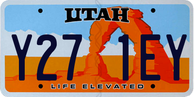 UT license plate Y271EY