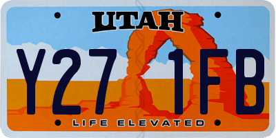 UT license plate Y271FB