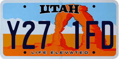 UT license plate Y271FD
