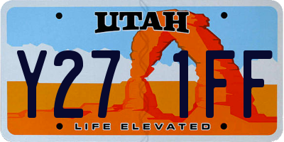 UT license plate Y271FF