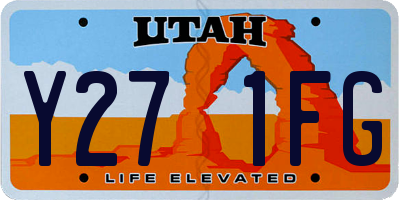 UT license plate Y271FG