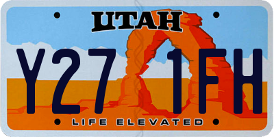 UT license plate Y271FH