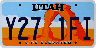 UT license plate Y271FI