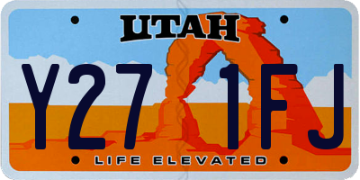 UT license plate Y271FJ