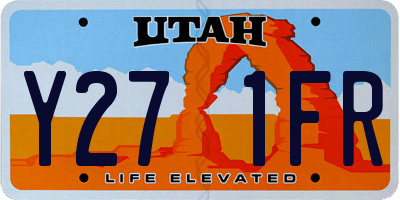UT license plate Y271FR