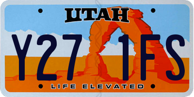 UT license plate Y271FS