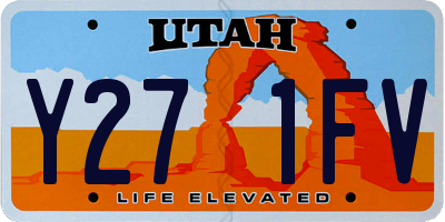 UT license plate Y271FV