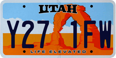 UT license plate Y271FW