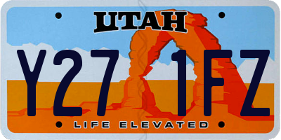 UT license plate Y271FZ