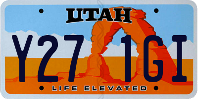 UT license plate Y271GI