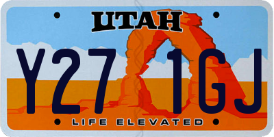 UT license plate Y271GJ