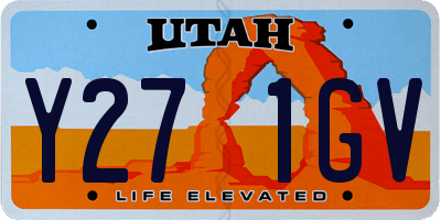 UT license plate Y271GV