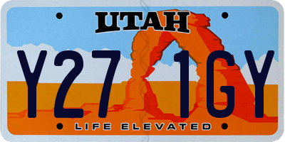 UT license plate Y271GY