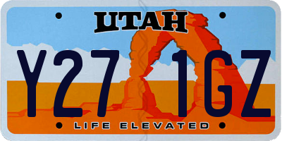 UT license plate Y271GZ