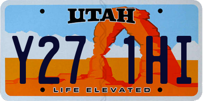 UT license plate Y271HI
