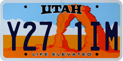 UT license plate Y271IM