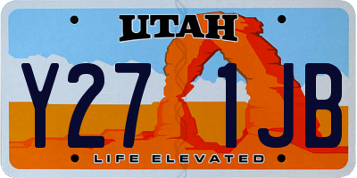 UT license plate Y271JB