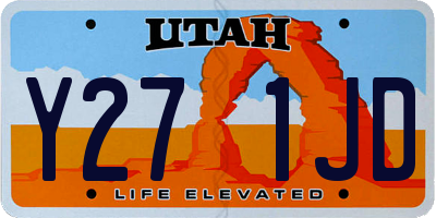 UT license plate Y271JD
