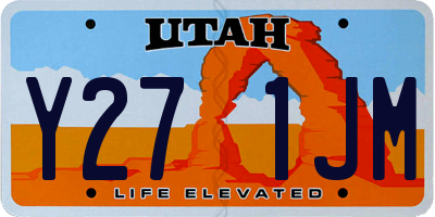 UT license plate Y271JM