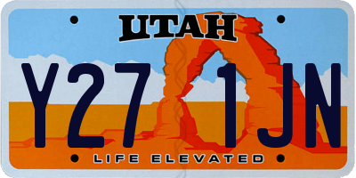 UT license plate Y271JN