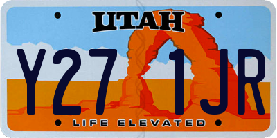 UT license plate Y271JR
