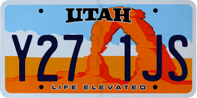 UT license plate Y271JS