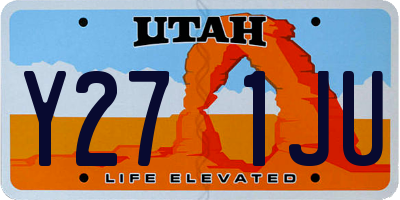 UT license plate Y271JU