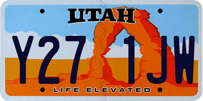 UT license plate Y271JW