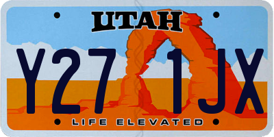 UT license plate Y271JX