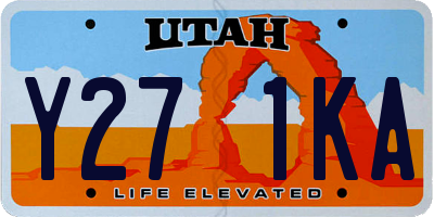 UT license plate Y271KA