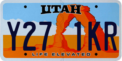 UT license plate Y271KR