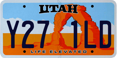 UT license plate Y271LD