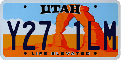 UT license plate Y271LM