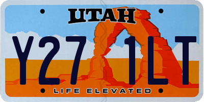 UT license plate Y271LT